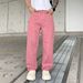 New Jacquard Full Print Jeans Men's Loose Straight Washed Casual Versatile Pants_viptrois.com