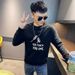 Spring And Autumn Graffiti Printed Long Sleeve T-shirt For Men's Trendy Plus Size Casual Slimming Hoodie Round Neck_viptrois.com