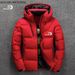 Men's Clothing Winter Men's Short Slim Casual Thick Warm Sports Print Hooded Cold Proof Clothing Men's Jacket_viptrois.com