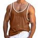 Men's Clothing Men's Summer Beach Vest Casual Color Matching Regular Version Sports T Shirt_viptrois.com