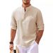 Men's Clothing Long Sleeved Shirt Stand Up Collar Half Button Shirt Pineapple Check Shirt_viptrois.com