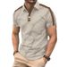 American European New Fashion 2025 Summer Men's Casual Trendy Turn-down Collar Short Sleeve Dot T-shirts Male Polo Shirts Tops_viptrois.com