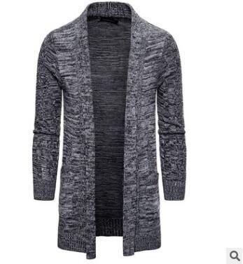 Pulse Pulse 2022 Autumn New Foreign Trade Mid-Length Knitted Sweater European And American Style Slim Fit Men's Casual Cardigan_viptrois.com
