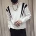 Soft Fleece Pullover Hoodie -Cozy Oversized Unisex Sweatshirt With Stand Collar & Slant Pockets, Trendy Loose Fit For Winter Casual Wear (Black/White)_viptrois.com