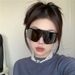 Personality Reflective Outdoor Riding Road Cycling Sports Night Riding Sunglasses Female Tide Square Round Face Thin Sunglasses_viptrois.com