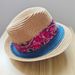2024 New Ethnic Style Yunnan Zha Dyed Cloth Gift Sunshade Spring/Summer Travel Fashion Versatile Straw Hat_viptrois.com