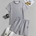 Summer Casual Sports Trendy Shorts And Short Sleeve Set Breathable Men's Clothing For Men And Women_viptrois.com