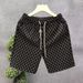 Men's Lightweight Casual Shorts, Loose Fit American Style Athletic Shorts With Versatile Wear For Teens And Adults_viptrois.com