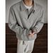 Monochrome Man- Autumn Winter New Polo Shirt Turn-Down Collar Half-Zip Long-Sleeve Knitted Sweater Men's Slim Fit Business Foreign Trade_viptrois.com