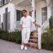 Men's 2-Piece Cotton Linen Set – Breathable Short-Sleeve T-Shirt & 7/8 Lounge Pants (S-XXXL) | Minimalist Athleisure In 5 Colors_viptrois.com