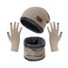 winter warm plus velvet thickened hat scarf neck solid color touch screen gloves three piece set_viptrois.com