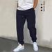 Men's Clothing 3D Printed Men's Holiday Casual Black And White Patchwork Loose Drawstring Pants ML01_viptrois.com