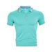 Men's Short Sleeved Polo Shirt Quick Drying Solid Color Turn down Collar Summer Sports Casual Best Selling European American Style_viptrois.com