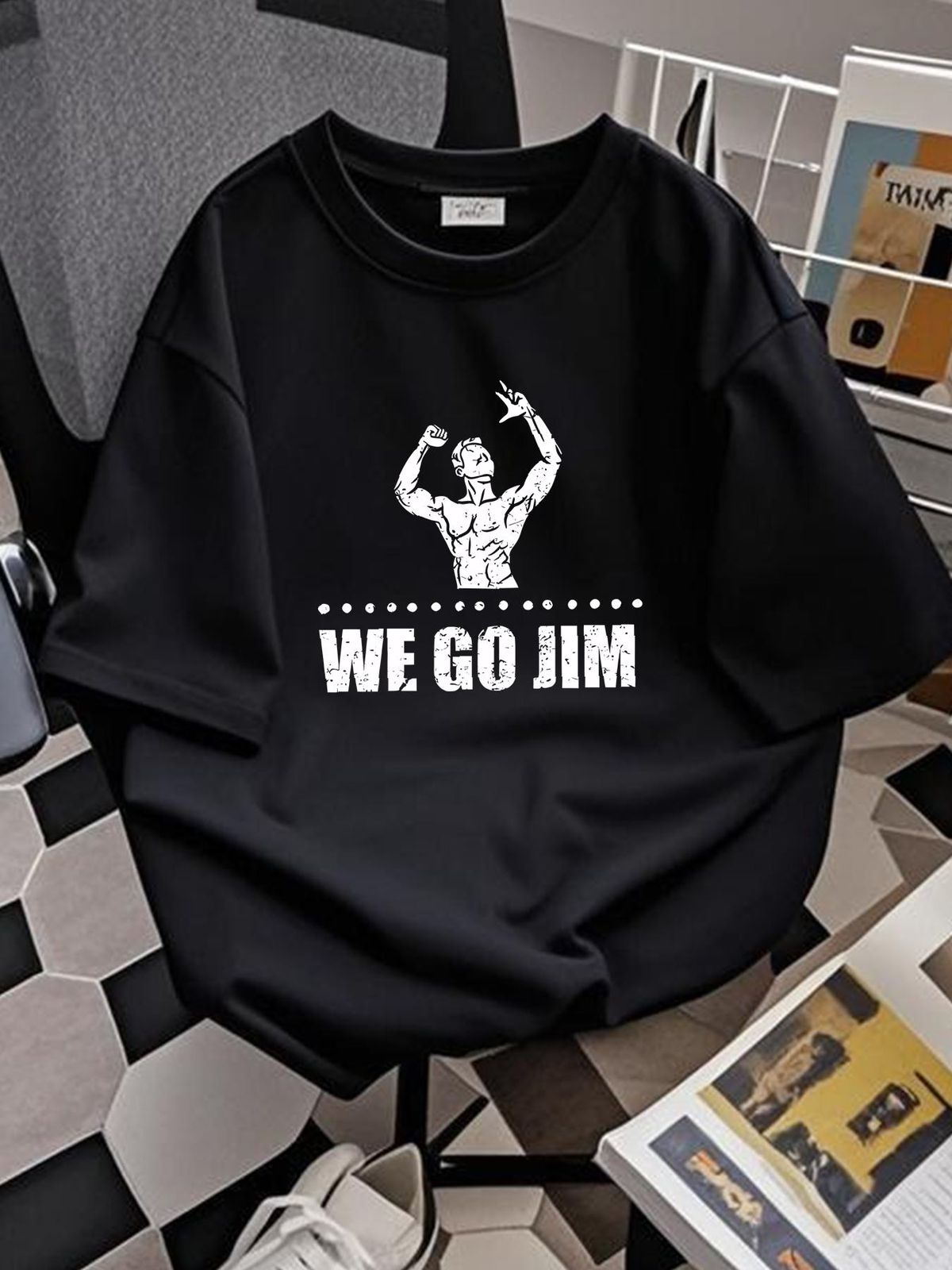 We Go Jim Gym Bro Culture Workout Classic Pump Cover Funny Vintage Men's T-Shirt Designer Clothes Summer Slightly Stylish Top For Everyday Wear_viptrois.com