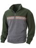 Men's Clothing Men's Jacquard Half-Zip Sweater – Textured Knit Pullover – Slim Fit Casual Top (M-XXXL)_viptrois.com