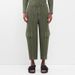 Man's clothing Pleated cargo pants men's army green cropped pants Men's summer casual pants loose_viptrois.com