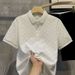 Versatile Jacquard Polo Shirt for Men Short Sleeve T-Shirt Ultra Thin Summer Fashionable Handsome Solid Color Trendy Casual Top_viptrois.com