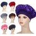 Satin Nightcap Hair Care Bath Hat Wide-brimmed Thin High-elastic Chemotherapy Ladies Hair Care Hat Satin Beauty_viptrois.com