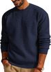 Men's Waffle Knit Sweater – Breathable Textured Pullover With Relaxed Fit For Casual Comfort_viptrois.com