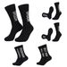 Casual odor-proof black cotton mid-tube alphabet men's socks gift socks_viptrois.com