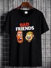 NWT Bad Friends Funny Two Man Angry Comedy T Shirt Stylish Comfortable Graphic Soft Stretched Designer Clothes Top For Everyday Wear Summer_viptrois.com