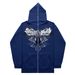 Hoodie Sweatshirt Gothic High Street Full Zipper Oversized Unisex Streetwear Y2 Jacket_viptrois.com