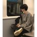Sweater Men's Autumn And Winter Loose Fitting Inner Knit Sweater_viptrois.com