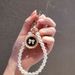 Pearl Beaded Mobile Phone Chain Bow Accessories Pendant Keychain Girl Cute Luggage Pendant_viptrois.com