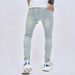 Man's clothing Men's jeans High stretch ripped slim jeans men's jeans_viptrois.com