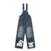 Men's Clothing American Retro Washed Fun Animal Denim Overalls For Men And Women Casual Loose Design One Piece Jeans_viptrois.com