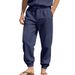 Men's Loose Fit Linen Sports Jogger Pants All Seasons Trendy Beach Casual Plus Size American Style_viptrois.com