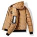 Padded Clothes Men's American Embroidery Down Cotton Thickened Loose Removable Hat Casual Warm Hooded Padded Jacket_viptrois.com