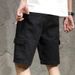 Men's Clothing Men's Loose Straight Leg Denim Shorts Summer Trendy White Casual Cargo With Large Pockets Thin_viptrois.com