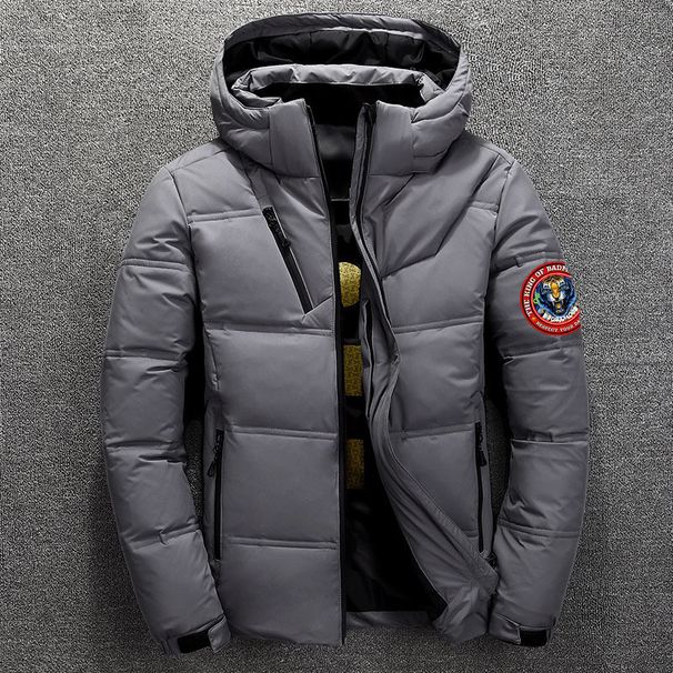 Men's Clothing Fashion Brand Tiger Head Down Cotton Jacket Casual Outdoor Hooded European And American Foreign Trade Down Cotton Jacket_viptrois.com