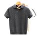 Men's Clothing Short Sleeved Polo Shirt For Men Summer Business High End Slim Fit Versatile Lapel Knitted T Shirt_viptrois.com