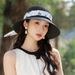 2025 New Summer Sunshade French Flat Top Straw Women's Beach Sunscreen Woven Hat UV Protection_viptrois.com