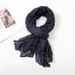 Spring And Autumn Braided Wrinkled Simple Versatile Korean Style Floral Shawl Bali Silk Women's Neck Scarf_viptrois.com