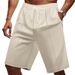 Men's Clothing Men's Casual Waffle Shorts Heavyweight Versatile Solid Color Style Summer Sports Running Training Shorts_viptrois.com