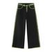 Men's clothing loose hand-painted graffiti color patchwork line jeans_viptrois.com