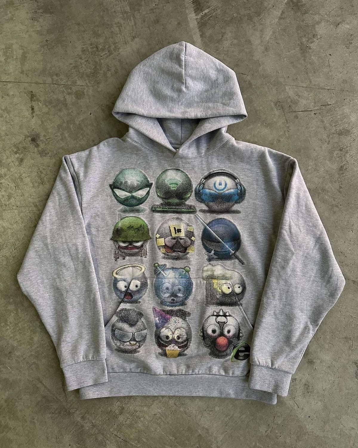 New 2025 Cartoon Robot Print Hoodie Versatile Casual Loose Hot-Selling Hooded Sweatshirt_viptrois.com