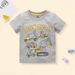Mother & Kids Summer Children's Short Sleeve Cotton T Shirt Children's Clothing Cartoon Car Pattern Fashion Trend Middle And Small Children's Tops_viptrois.com