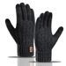 Pulse Cross-Border New Winter Warm Touch Screen Fleece-Lined Thick Knitted Cold-Proof Alpaca Wool Men's Gloves_viptrois.com