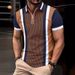 Men's Clothing Polo Shirt European And American Men's Daily Casual Lapel Short Sleeved Polo Shirt_viptrois.com