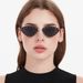 New metal cat eye with small frame and trimmed edges, sunglasses for women's trendy street photography glasses_viptrois.com
