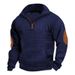 2026 Autumn Winter Men's Casual Plaid Zipper Open Front Suede Embroidered Jacquard Sweatshirt_viptrois.com