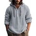Men's Clothing Hooded Long Sleeved Jacket Fashion Trend All Match Cotton And Linen Casual Shirt_viptrois.com