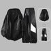 Youth Trendy Hooded Sweatshirt & Jogger Set For Men - Casual Loose Fit Sportswear For Spring & Autumn (Black/Heather Grey/Navy Blue)_viptrois.com