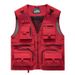 Men's Quick-Dry Mesh Vest With Multiple Pockets, Outdoor Fishing Photography Sleeveless Jacket, Plus Size (Up To 6XL)_viptrois.com