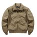 Men's Clothing new pure cotton work jacket men's spring and autumn casual loose high collar pilot jacket coat_viptrois.com