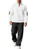 Men's Casual Knitted Tracksuit Set – Ribbed Jacquard Long Sleeve Polo Top With Stand Collar And Drawstring Pants, Fashion Sportswear Outfit_viptrois.com